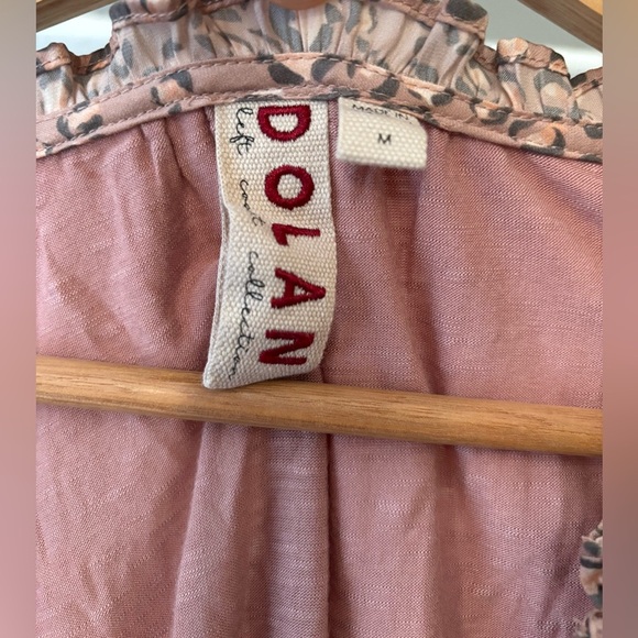 Anthropologie Dolan Miramar Leopard Print Top Blouse Pink Medium Women's - Picture 4 of 8